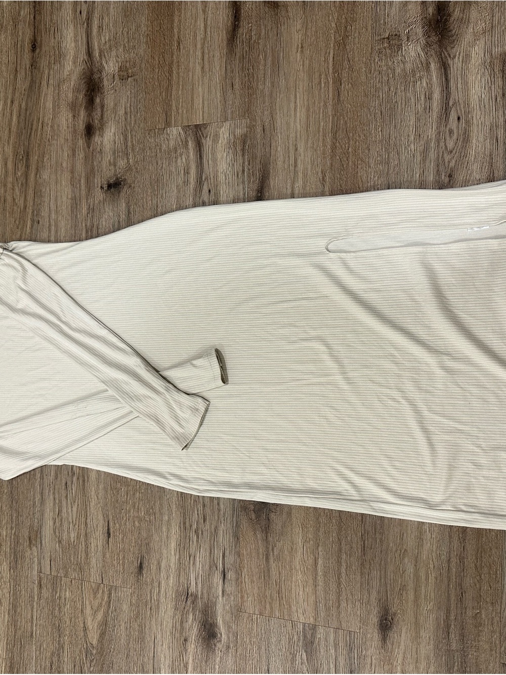 Abound Neutral Ribbed Crewneck Maxi Dress